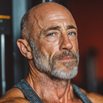 Gruppo di anziani felici e in salute che mostrano i loro progressi fitness